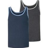 Jan Vanderstorm heren Hemden, Set Van 2 - 07 - Blauw - Plus Size