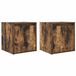 vidaXL Nachtkastjes - Set van 2 - Wandmontage - Gerookt Eiken - 38x34x40 cm