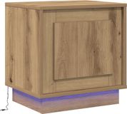 vidaXL Nachtkastje Artisan Eiken 44 x 34,5 x 45 cm Bewerkt hout