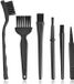 Sans marque Brosse de nettoyage - Brosse multifonctionnelle - Entretien électronique - Kit de 6 pièces - Noir