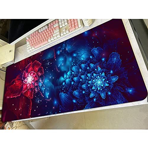 DHSBD Bloemenprint Muismat Hd Patroon Grote Computer Laptop Gaming Xxl Pad Om Muis Toetsenbord Bureau Mat 1000x500x3mm