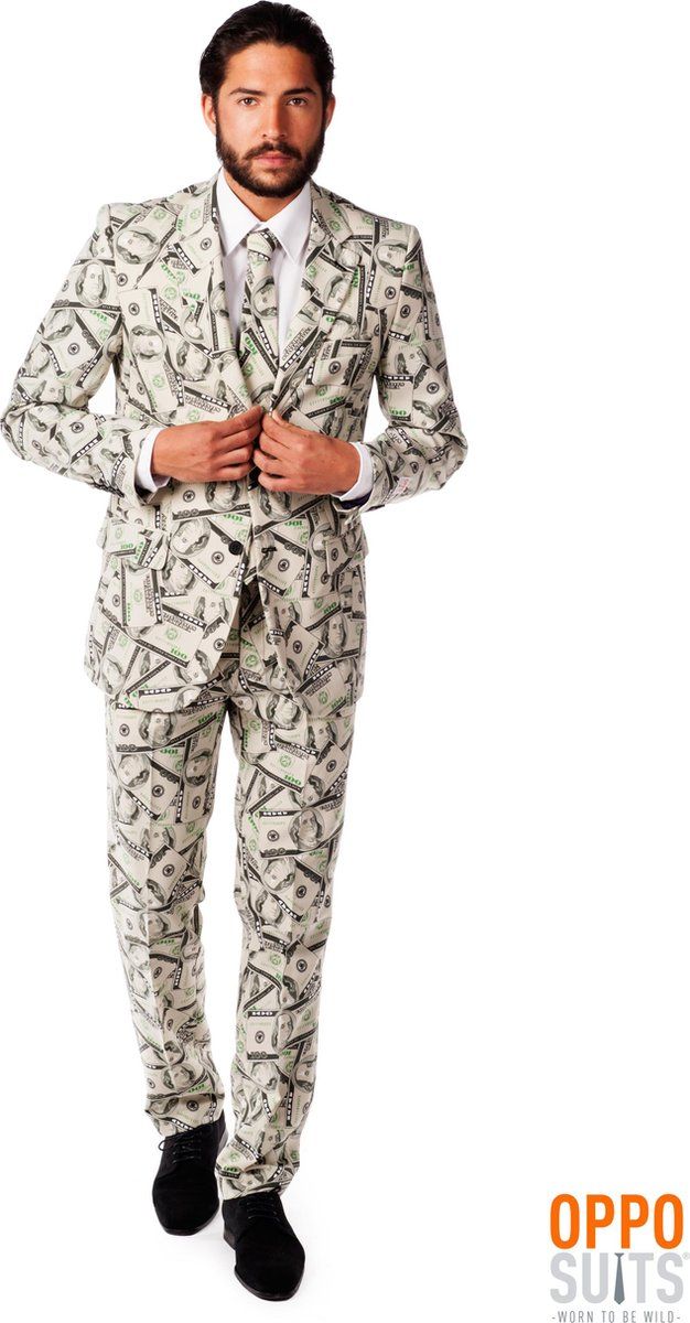 OppoSuits Cashanova Mannen Kostuum Groen Maat 60