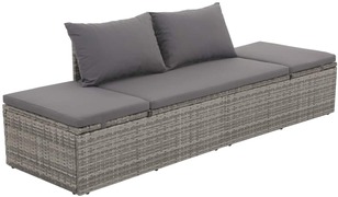 vidaXL Loungebed 195x60x60 cm grijs