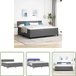 Lits Modernes Gris clair et Blanc Boxspring lit 200 x 200 cm