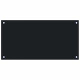 vidaXL - Spatscherm - keuken - 80x40 - cm - gehard - glas - zwart