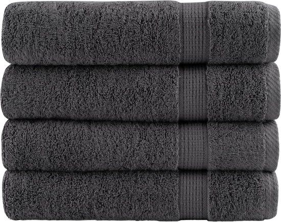 vidaXL Badhanddoeken SOLUND 4 stuks 600 g/m² 70x140 cm Antraciet