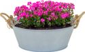 Mega Collections Old Rope Plantenpot - Zink - Zilver - D40 x H14 cm