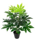 Aralie Kunstmatige bladplant in pot, 60 cm, Monstera zijden bloemen, Real Touch, groen