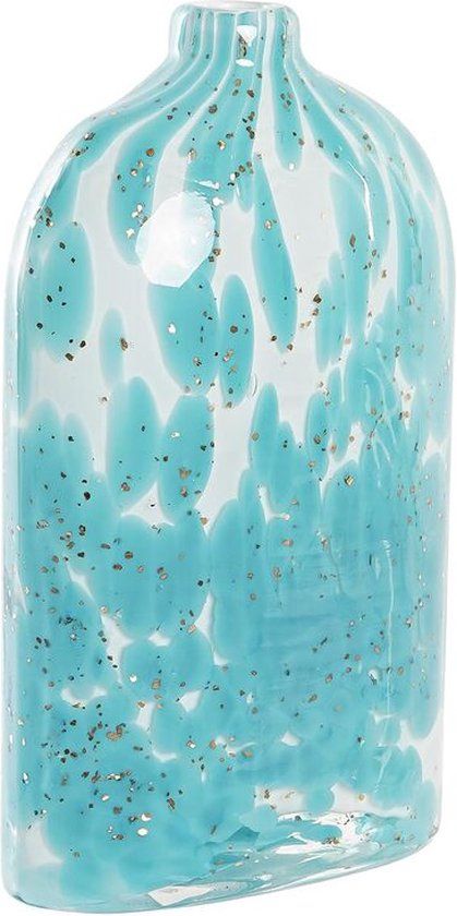 DKD Home Decor Vaas - 12 x 7,5 x 21,5 cm - Kristal - Blauw - Modern
