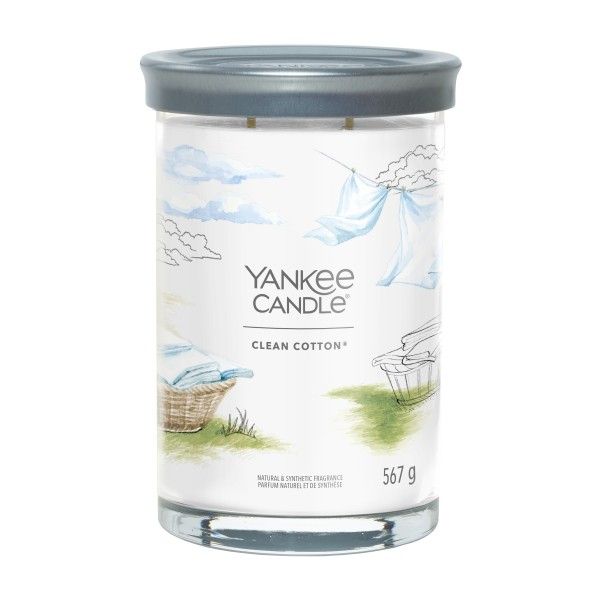 Yankee Candle Clean Cotton Geurkaars - 100 uur - Cylinder - Wit