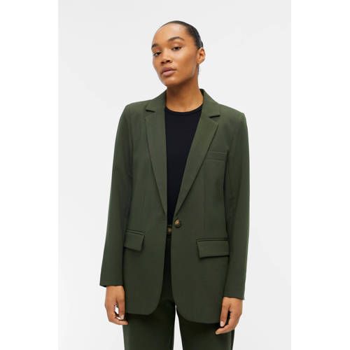 OBJECT OBJSIGRID Blazer - Dark Green - Recycled Polyester