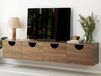 Meuble TV FOUNY 4 portes abattantes noyer