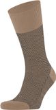 FALKE Airport Herringstripe sokken heren bruin - maat 39-42