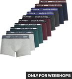JACK & JONES JACSOLID TRUNKS 10 PACKS NOOS Heren Trunks Dark Grey Melange XL