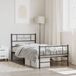 Prolenta Maison Exclusive - Bedframe met hoofdeinde en voeteneinde, zwart metaal, 107x203 cm