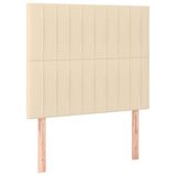 VidaXL Hoofdeind & Voeteind Crème 80x5x118/128 cm Polyester, Hout