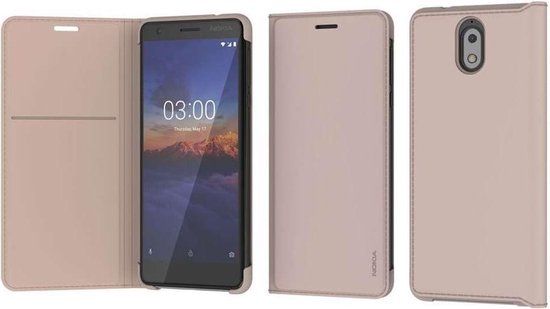 Nokia Slim Flip Case - beige - voor Nokia 3.1