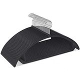 Ergonomische gebogen plastic hangers 50 stuks - Geen schouderbult ontwerp, antislip grip voor delicate stoffen, zware kledinghangers, belastbaar tot 11 lbs - ideaal voor zijde, jassen en winterkleding
