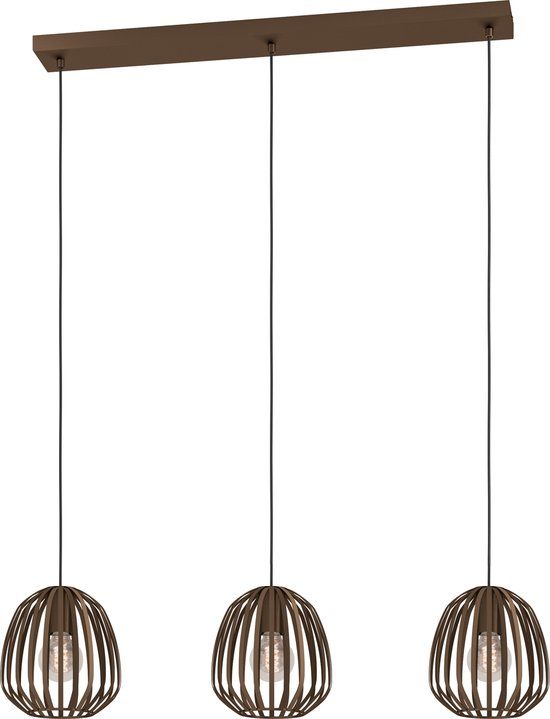 Eglo Espinal Hanglamp - 3xE27 - Brons - Staal