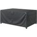 Housse de protection pour mobilier de jardin, résistante à l'hiver, imperméable, coupe-vent et anti-UV, en tissu Oxford 420D, 180 x 120 x 74 cm, noire
