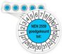 Merkloos / Sans marque Ricard Keuringsstickers NEN 2559 Goedgekeurd tot 2027 | 50 stuks, Ø 35 mm | Blauw