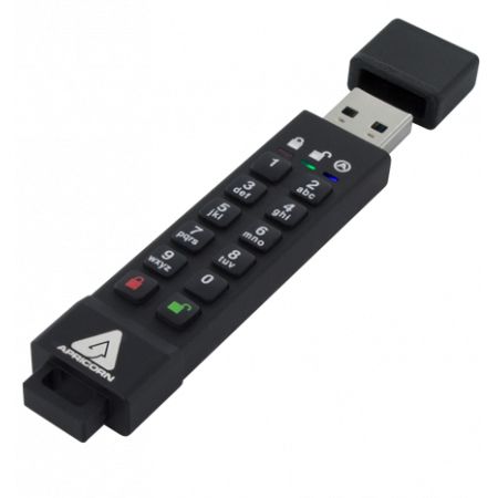 Apricorn Aegis Secure Key 3z USB Flash Drive - 16GB - USB 3.2 Gen 1 - Black