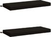 vidaXL Coussins de banc SOEST 2 pièces 100% Polyester Noir 110 x 50 x 8 cm