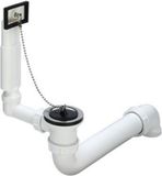 Viega Afvoer overloop garnituur 6/4 70mm met stop met ketting