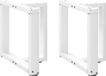 Pieds de table basse 2 pièces forme T 50x25x(42-43) cm acier blanc