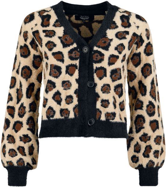 Rock Rebel by EMP Zwart/bruin luipaardprint vest van zacht materiaal - Dames - XXL