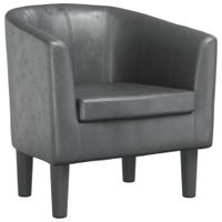 VidaXL Fauteuil Similicuir Gris