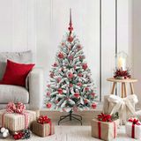 vidaXL Sapin de Noël artificiel 120 cm 150 LED Blanc chaud PVC et Acier