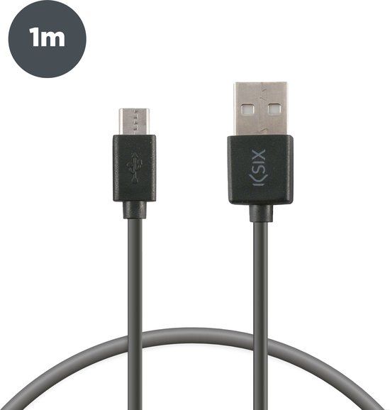 KSIX Kabel BXCUSB01 Micro USB 1 m Zwart