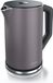 Arendo waterkoker ELEGANT met temperatuurregeling van 40 tot 100 °C, theekoker van 1,5 liter met LED-temperatuurweergave, roestvrij staal, dubbelwandig, 2200 W, warmhoudfunctie, vulkaangrijs