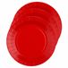 Santex Feest gebaksbordjes - rood - 30x - karton - 17 cm - rond