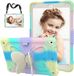 Merkloos iPad Air 5e generatie hoes iPad Pro 11 inch hoes 4e 3e voor kinderen meisjes met schermbeschermer, vlinderstandaard, schouderband, potloodhouder hoes voor iPad Air 4e generatie 10,9'' paars