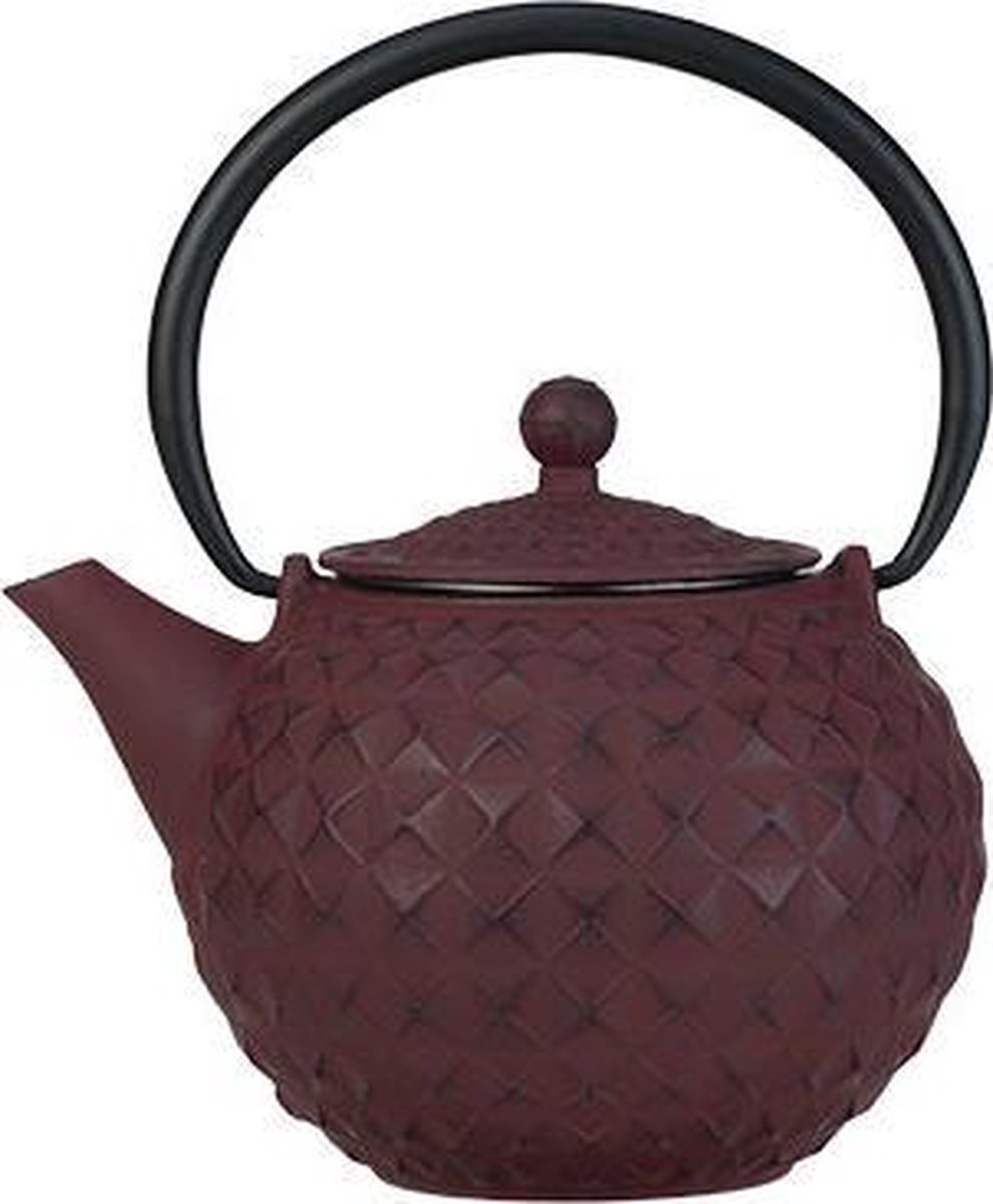 Cosy&Trendy Cosy & Trendy Theepot Sakai Incl. Filter - 1 Liter - Gietijzer - Rood