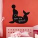 Ambiance Sticker Leisteen schoolbord - zelfklevende muurstickers, afwasbaar, silhouet zeehond, H40 x L45 cm