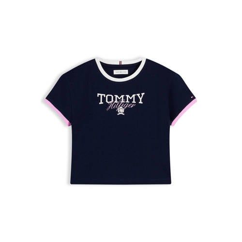 Tommy Hilfiger T-shirt met logo - donkerblauw