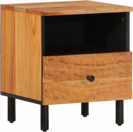 vidaXL Nachtkastje 40x33x46 cm massief acaciahout
