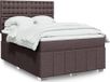 Maison Exclusive - Lit sommier avec matelas, brun foncé, 140x200 cm, textile