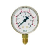 Riegler Manometer Argon, metalen behuizing, aansluiting radiaal onder, G 1/4, meetbereik 0-30 l/min (10 bar), Ø 63 mm