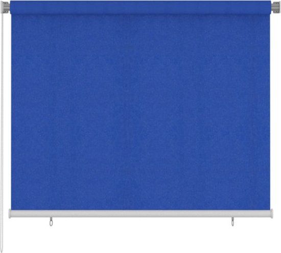vidaXL Rolgordijn voor buiten 180x140 cm HDPE blauw