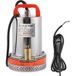 Rosvola Pompe submersible solaire 180w, Petite pompe submersible solaire pour nettoyage de piscine, 8 mètres de hauteur manométrique, 2,1 mètres de câble CC (12V)