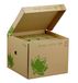 Fast Nature Line Documentenbox van karton, 4 archiefdozen, rug 8 cm, ecru, L 35 x D 35 x H 28 cm