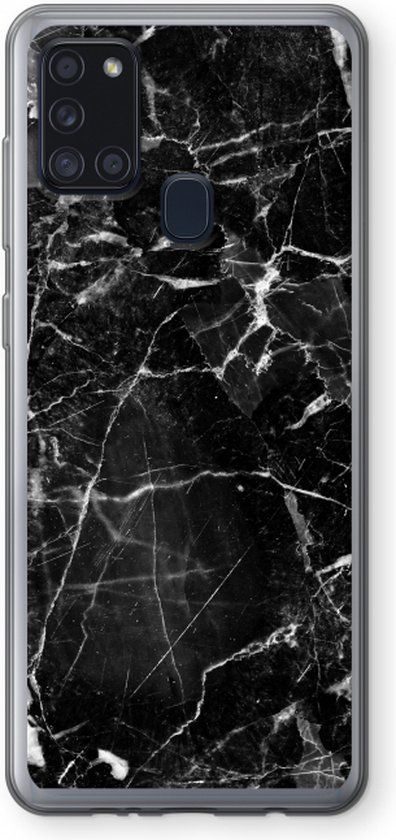 Case Company® - Samsung Galaxy A21s Case - Black Marble - Soft Cover