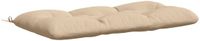 vidaXL Coussin de banc VIANEN 100% Polyester Crème 100 x 60 x 12 cm