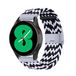 Samsung Braided nylon bandje - Zwart / wit - Galaxy watch 7 / Galaxy Watch FE - 40mm & 44mm
