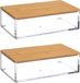 5five Opbergbox - 2x 16 x 5 cm - Kunststof - Transparant