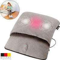 Beurer FM 28 Chauffe-pieds électrique - Appareil de massage des pieds et coussin chauffant pour les pieds : 2-en-1 – 27 x 34 cm – Massage par vibration – Aspect coussin en tissu côtelé doux – Convient jusqu'à la pointure 43 – Arrêt automatique – 3 ans de garantie